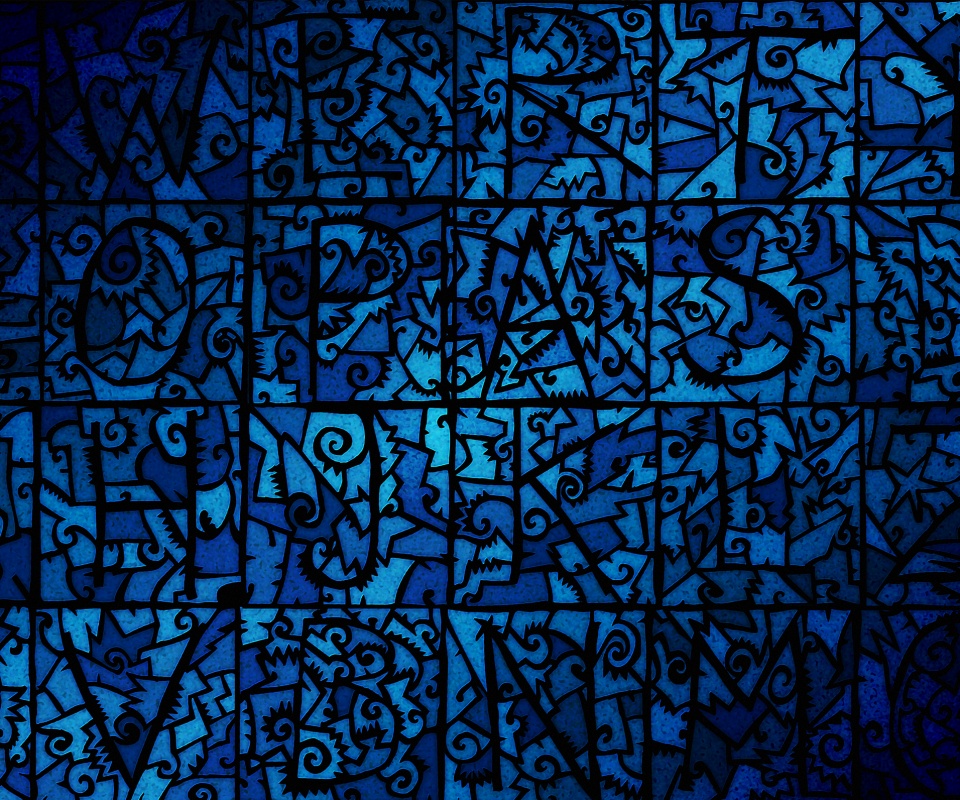 Витражные буквы обои