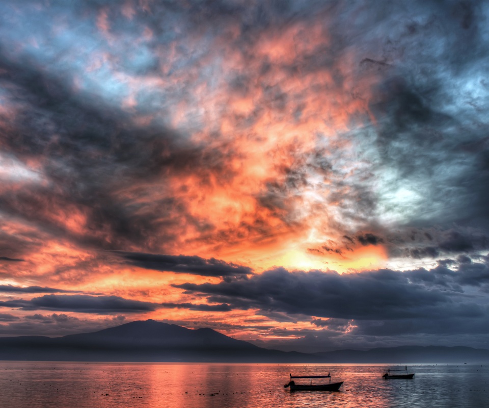 Мексика: лодки на озере обои