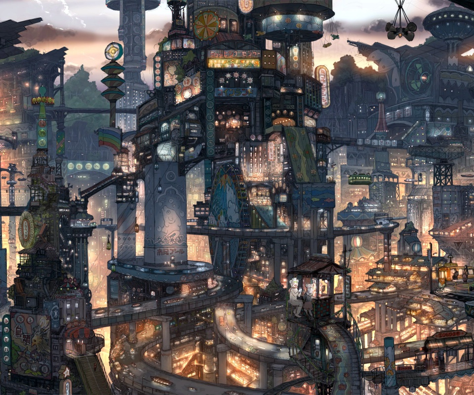 Город будущего обои