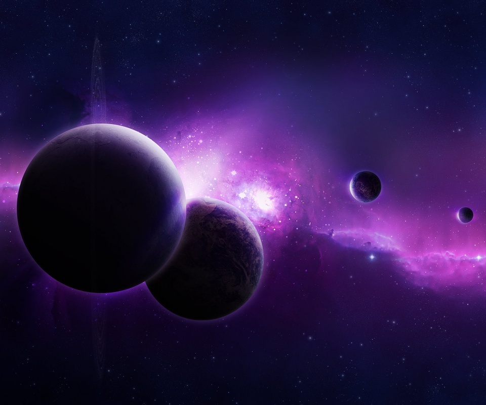 Фиолетовая вселенная обои