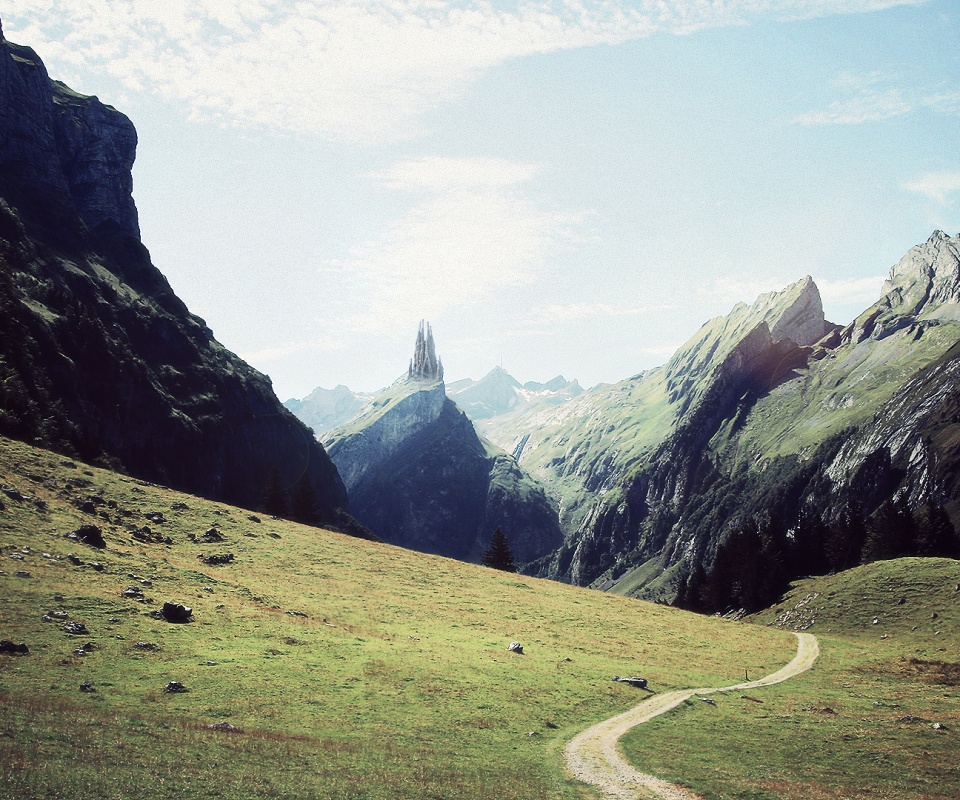Храм в горах обои