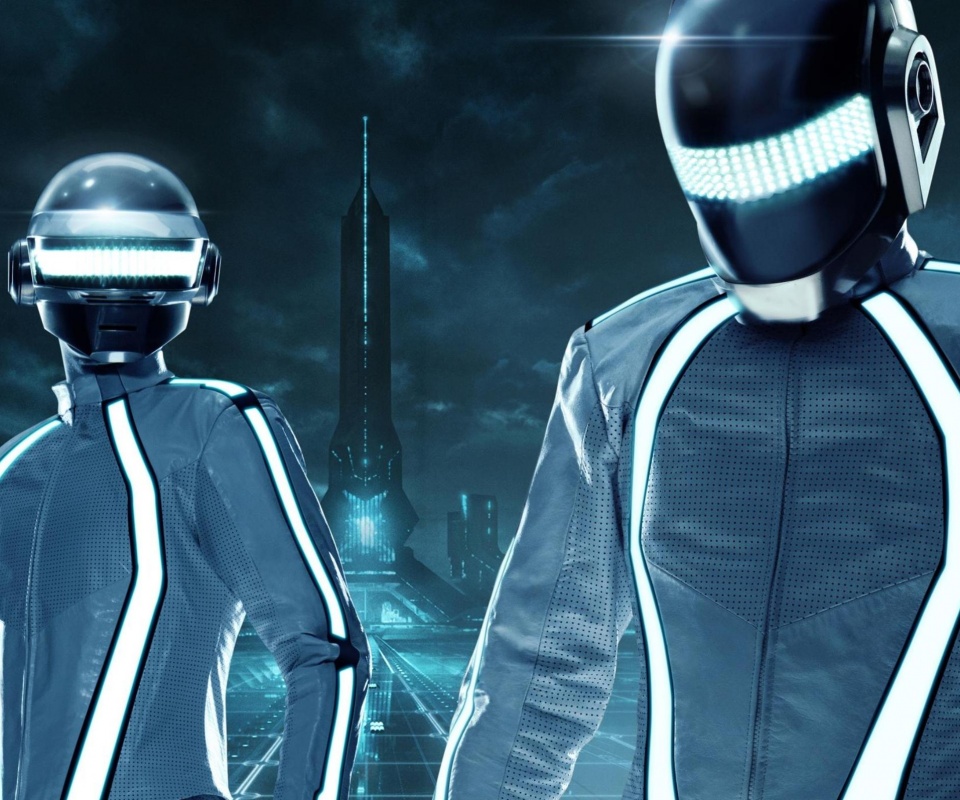 Daft Punk на съемках фильма TRON обои