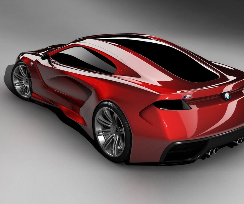 Красный концепт BMW обои