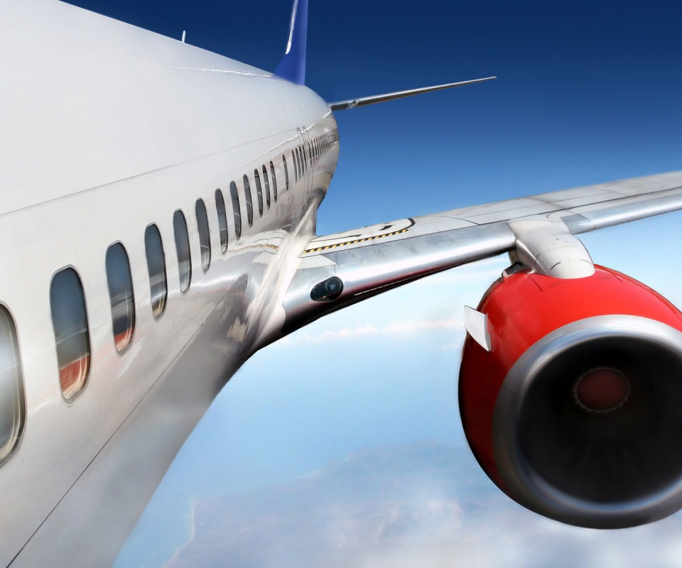 Вид на борт самолёта обои