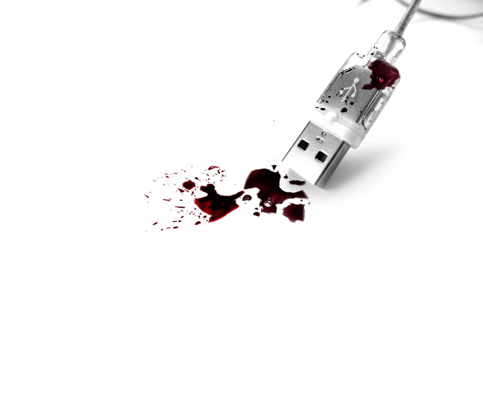 Кровавый usb обои