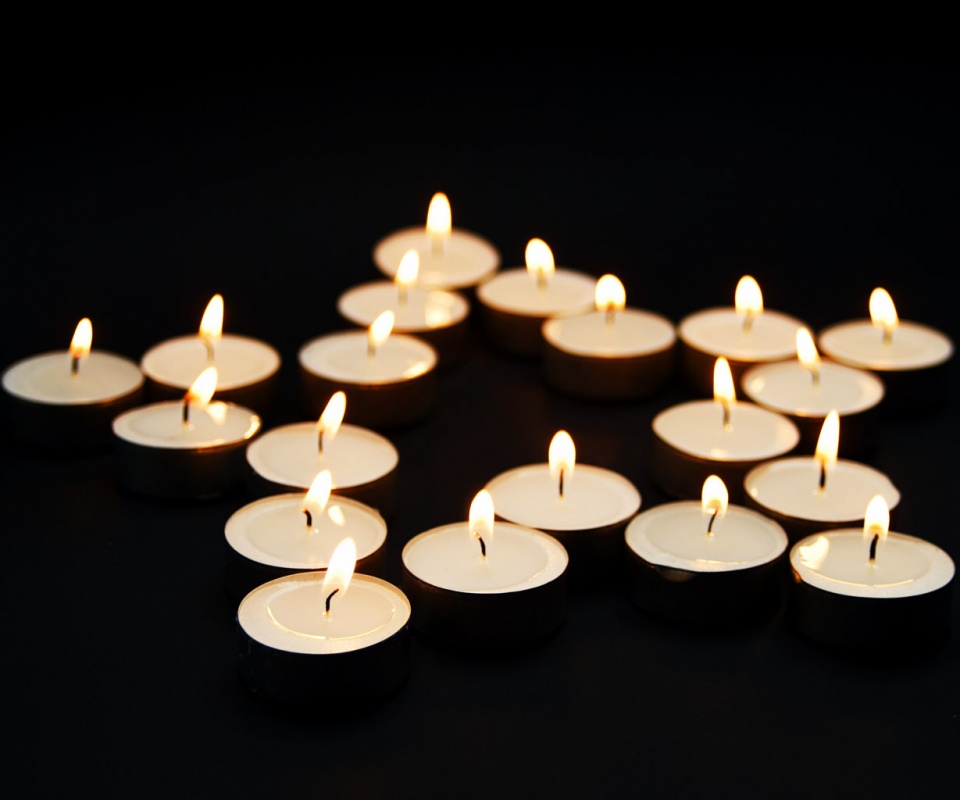 Звезда из свечек обои