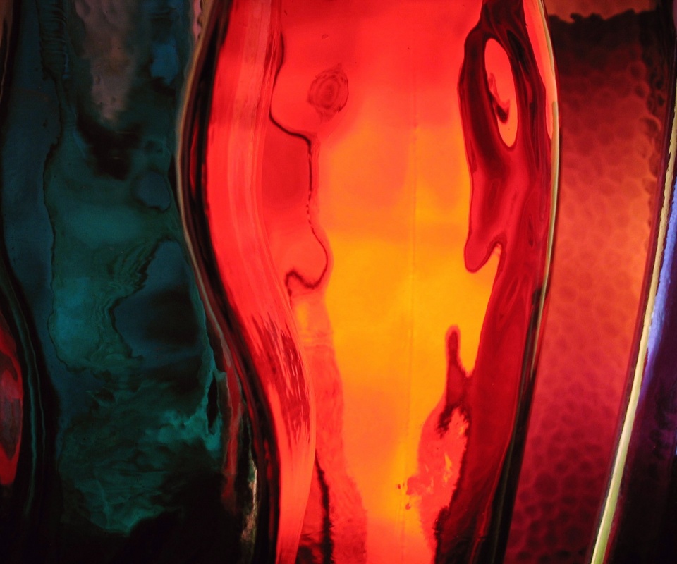 Абстрактное в бутылочном стекле обои