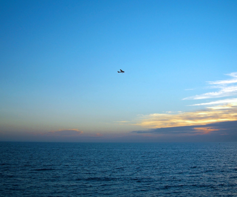 Паращий над морем обои