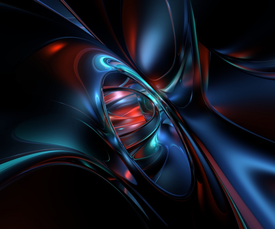 Темная переливчатая абстракция обои