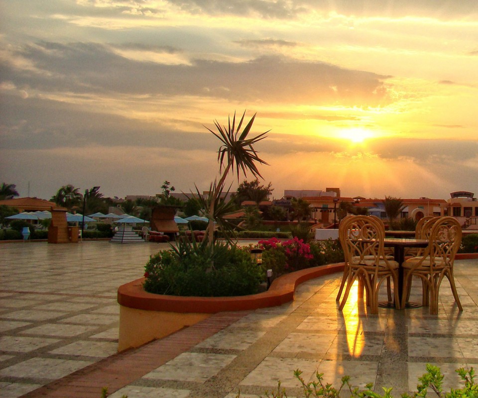 Закат в Хургаде обои