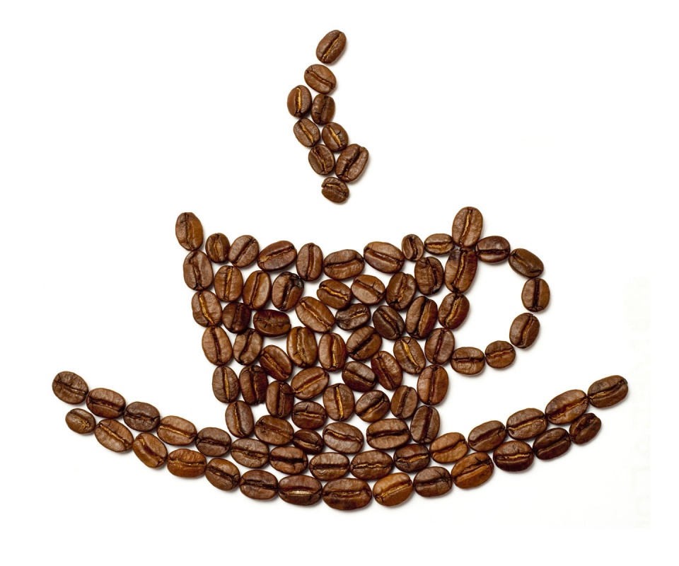 Картина из кофейных зёрен обои