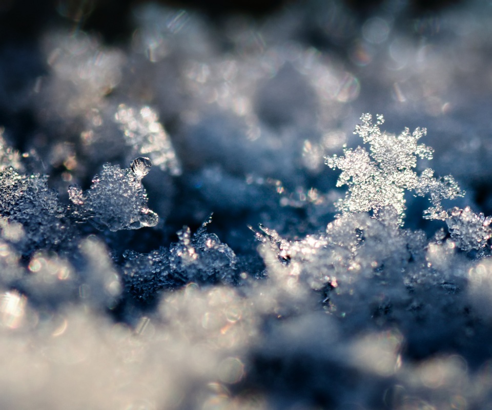 Макро фото снега обои