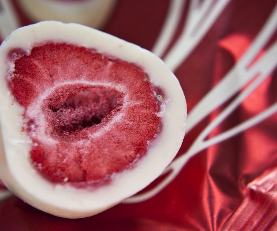 Клубника в белом шоколаде обои