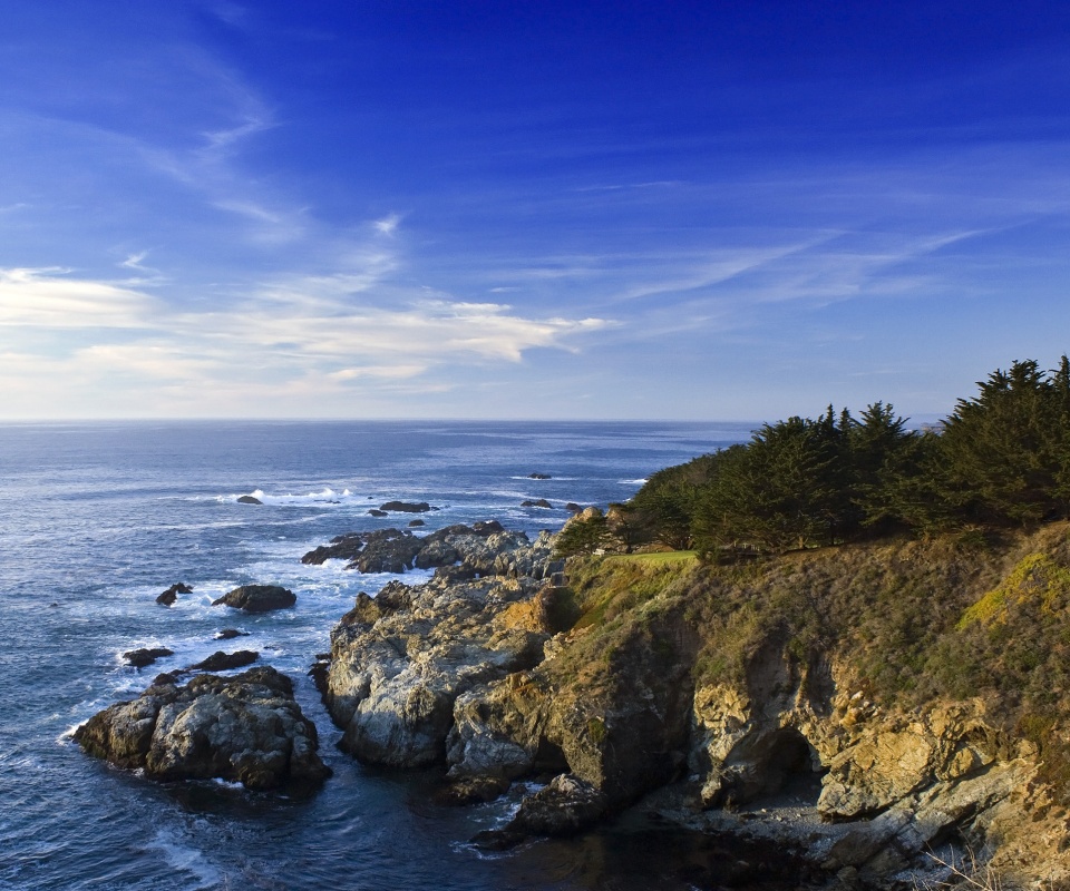 Скалистый берег обои