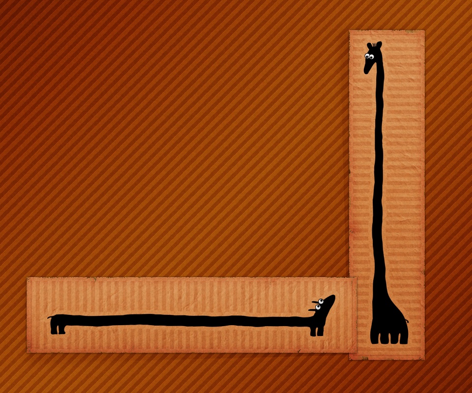 Жираф и такса обои