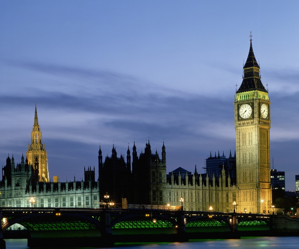 Биг Бен и здание парламента ночью обои