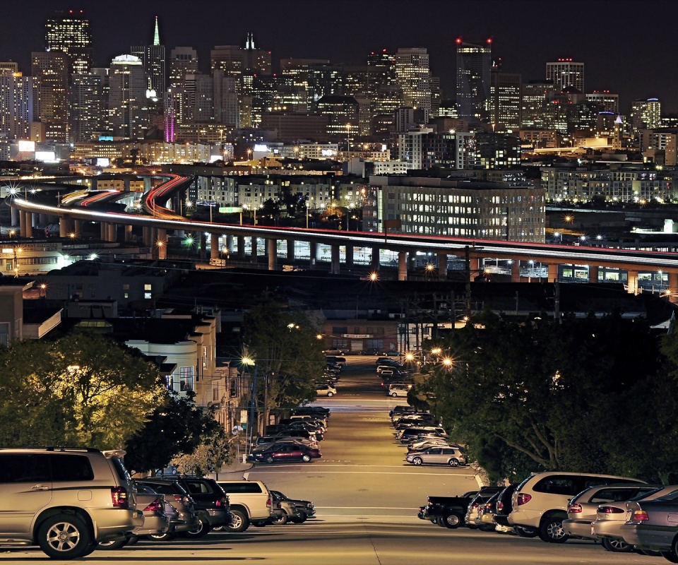 Вечерний город обои