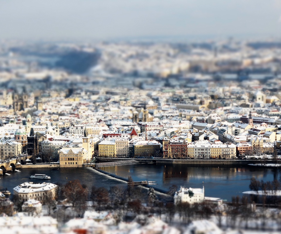 Вид на город обои