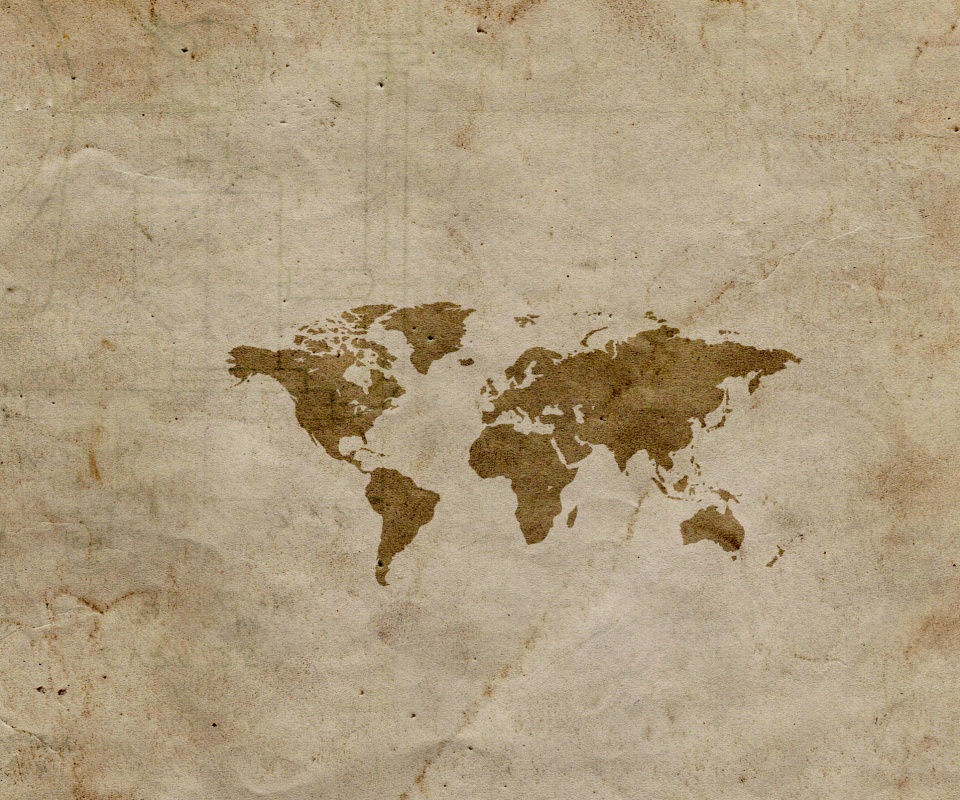Карта мира на старой бумаге обои