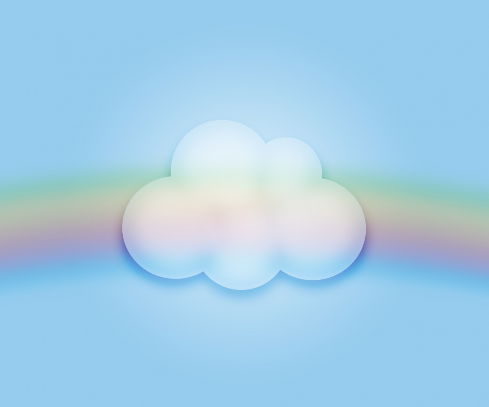 Облако за радугой обои