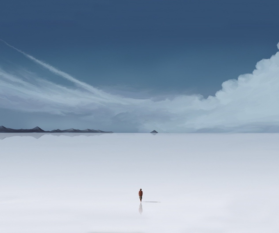 Человек и пустошь обои