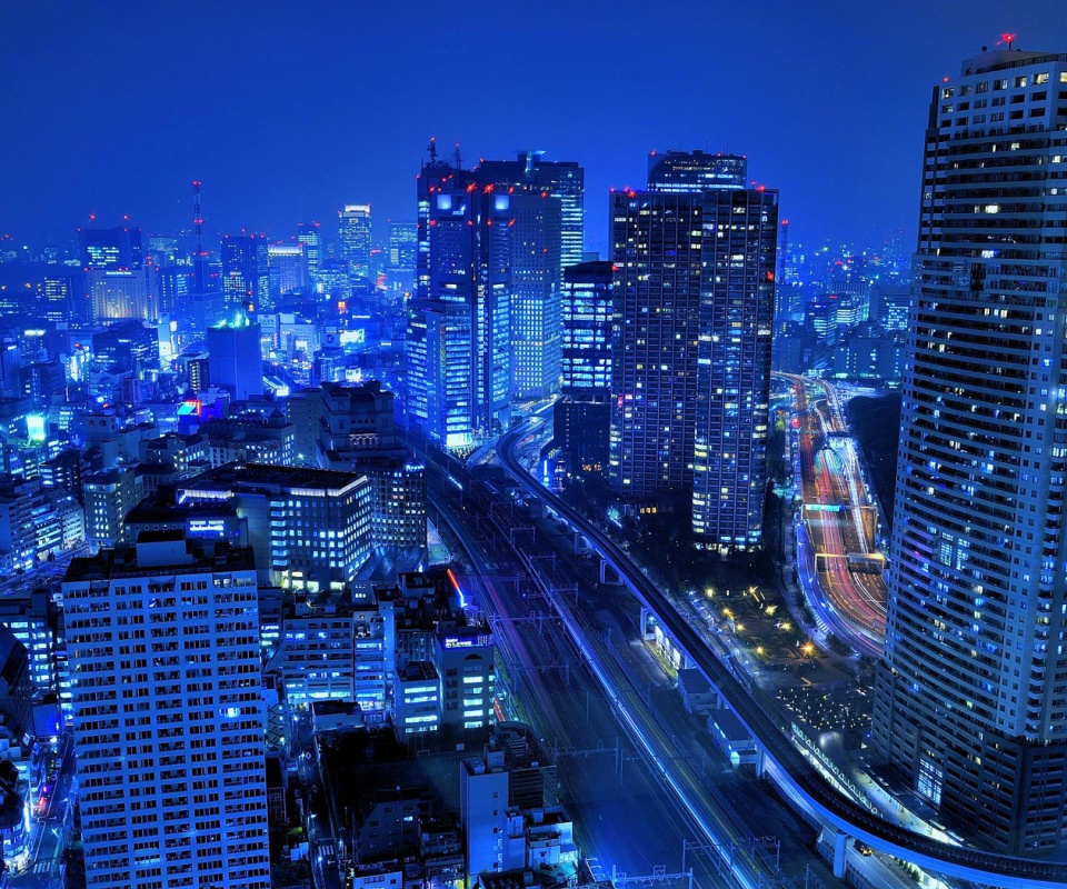 Ночной город обои