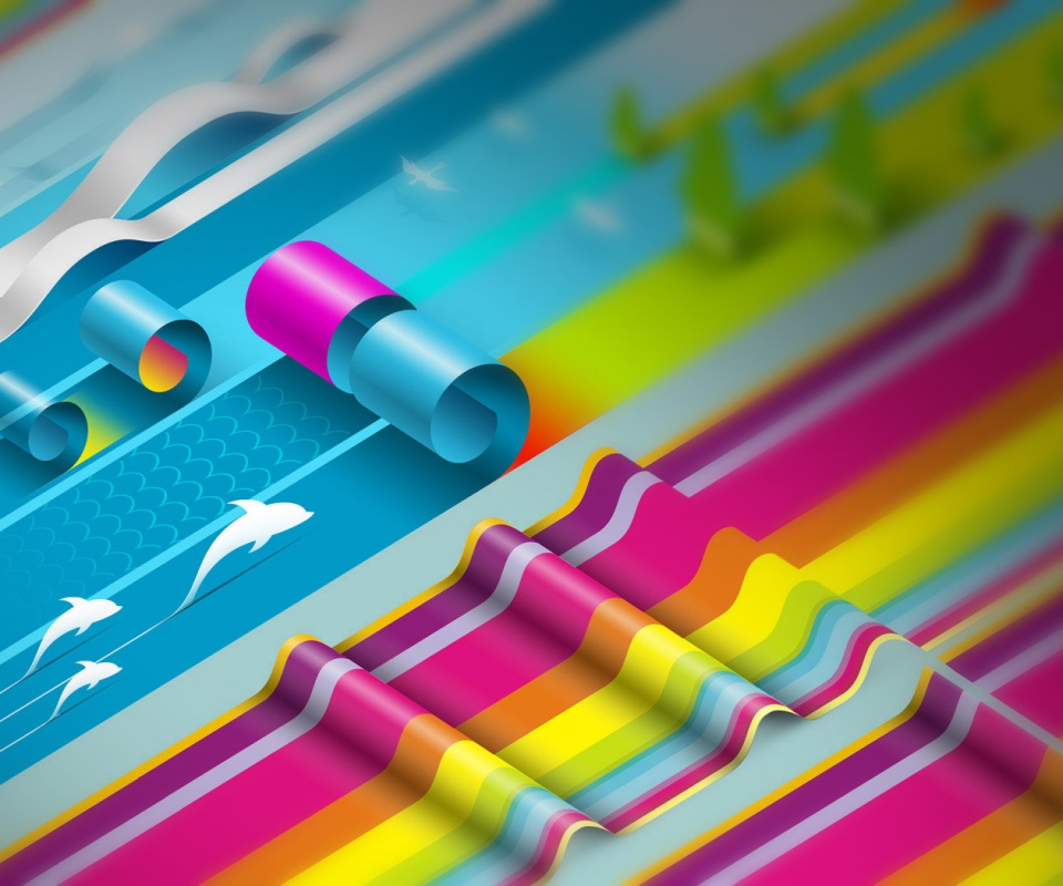 Аппликация из цветной бумаги обои