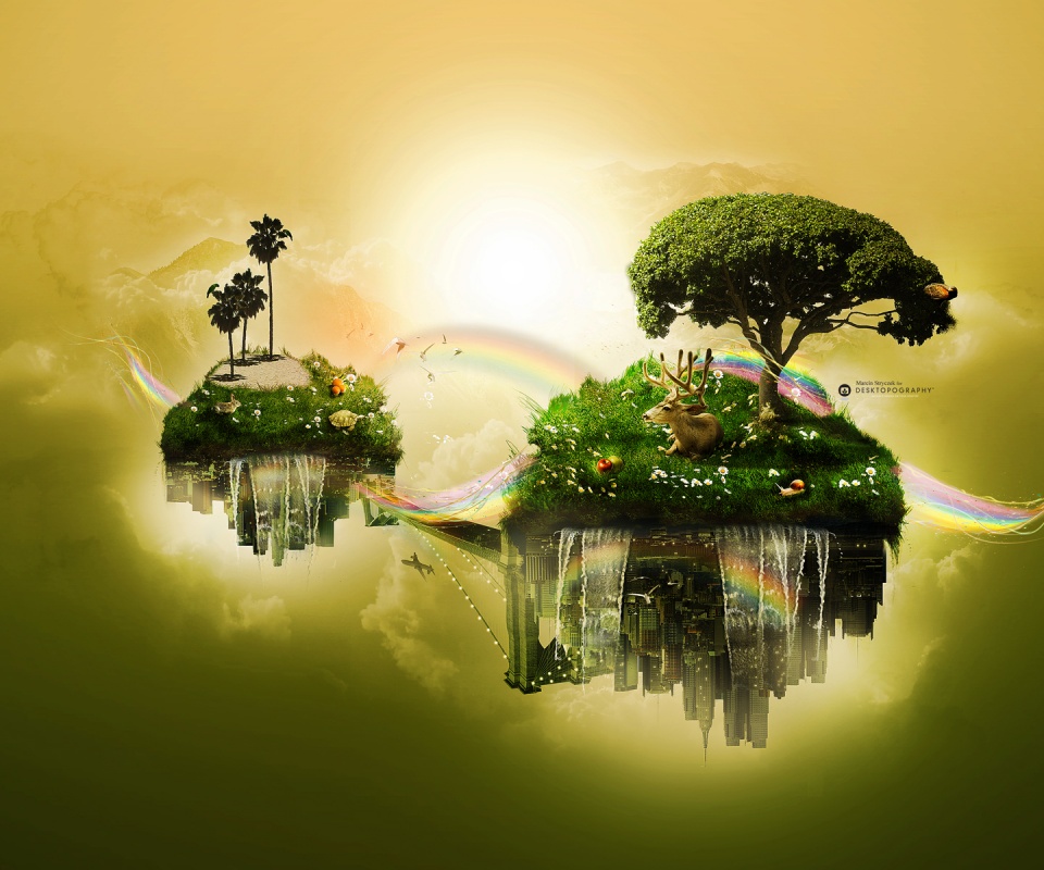 Парящие острова обои