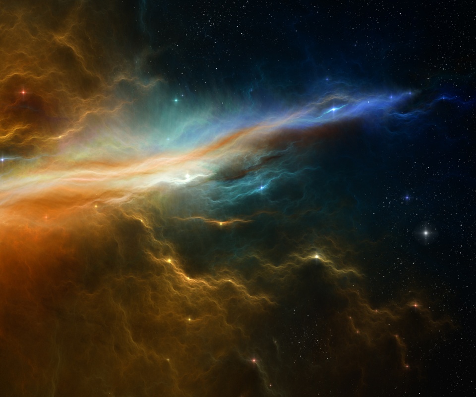 Туманность в глубинах космоса обои