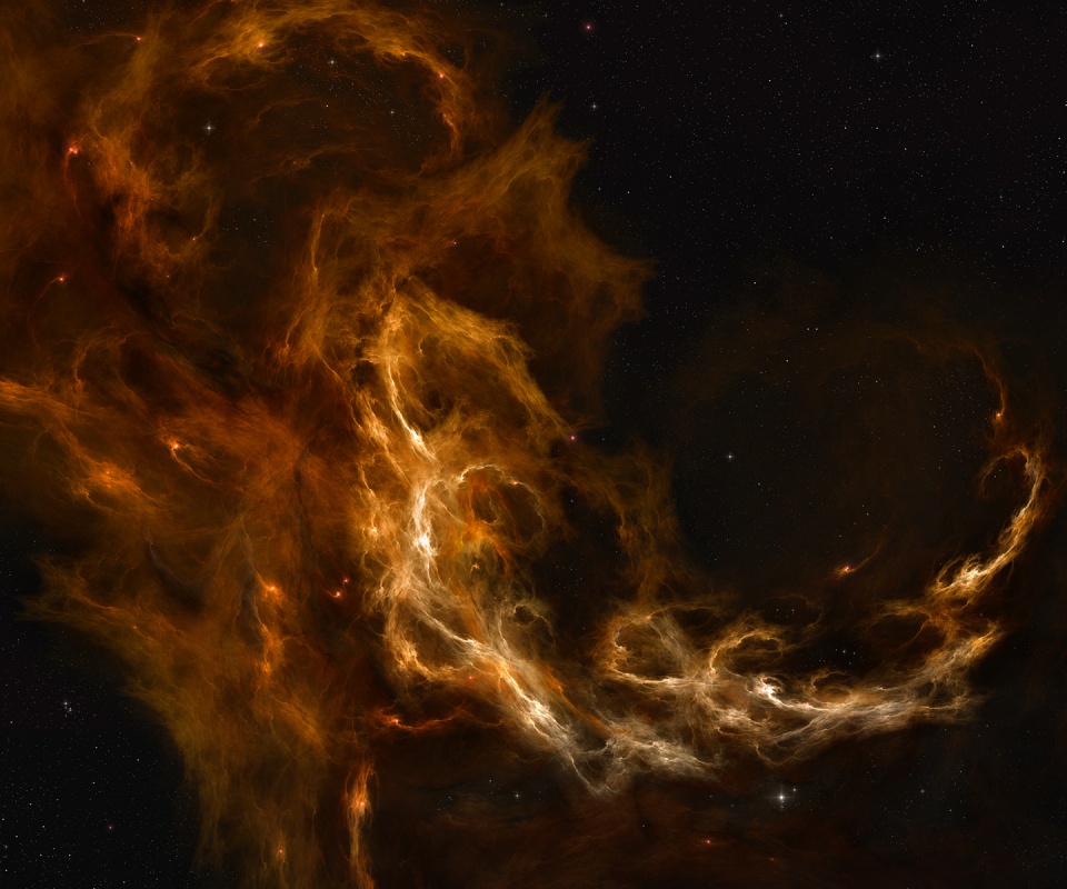 Яркая космическая туманность обои