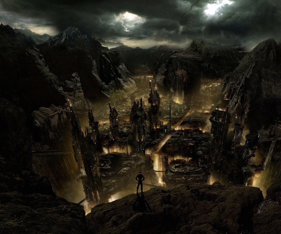 Таинственный город обои