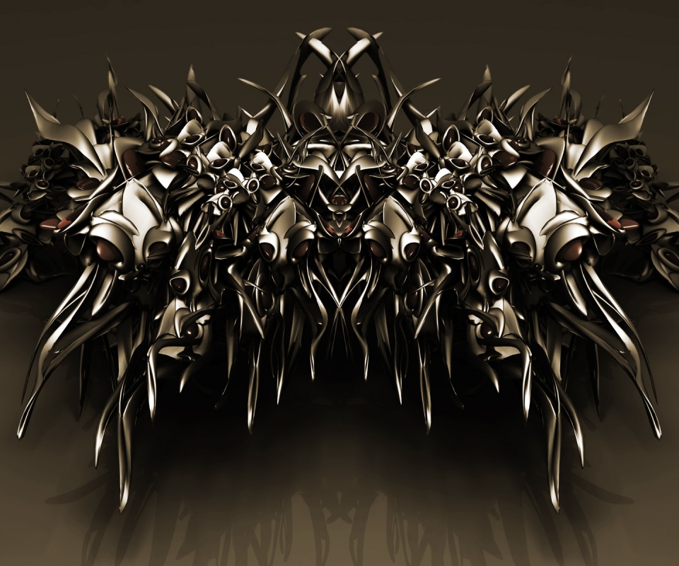 Страшная трехмерная абстракция обои