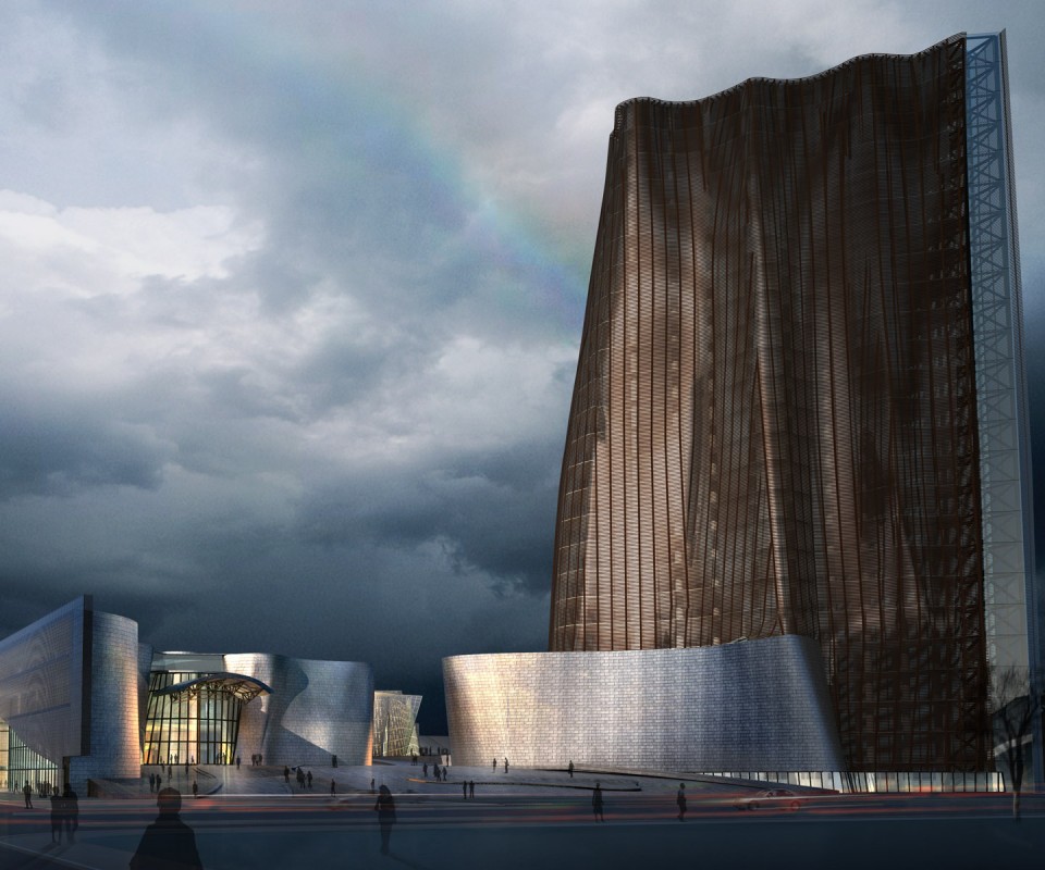 Здание обои