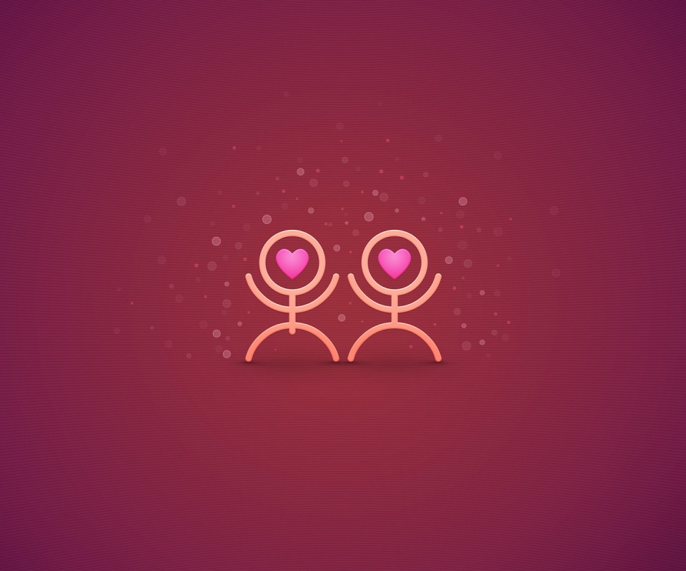 Влюблённые человечки обои