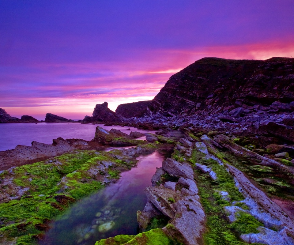 Скалистый берег обои