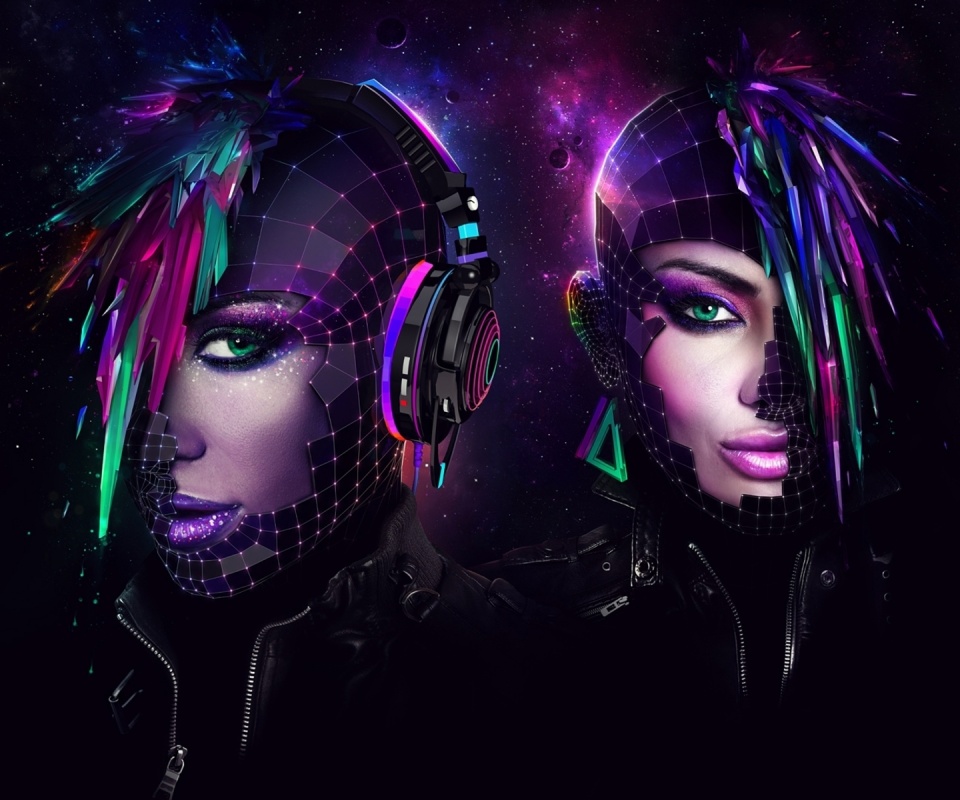 Кристаллические девушки из компьютерного мира обои