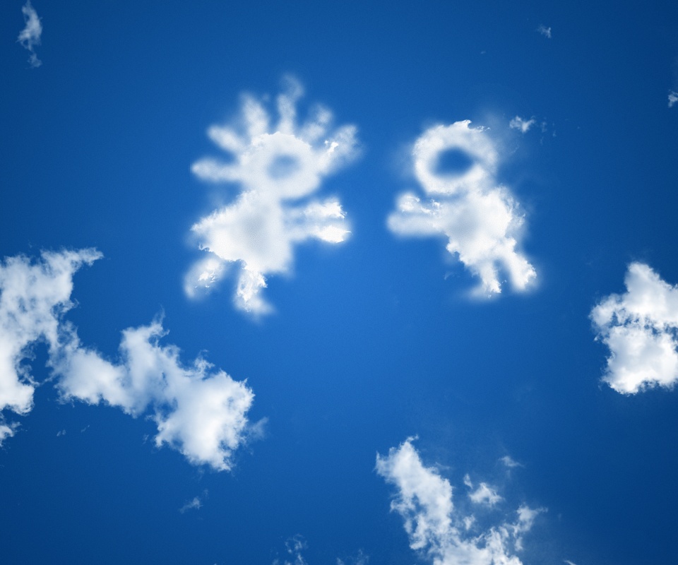 Фигуры из облакоа обои