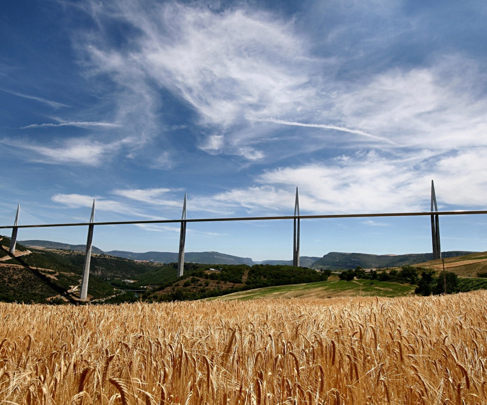 Мост над долиной обои