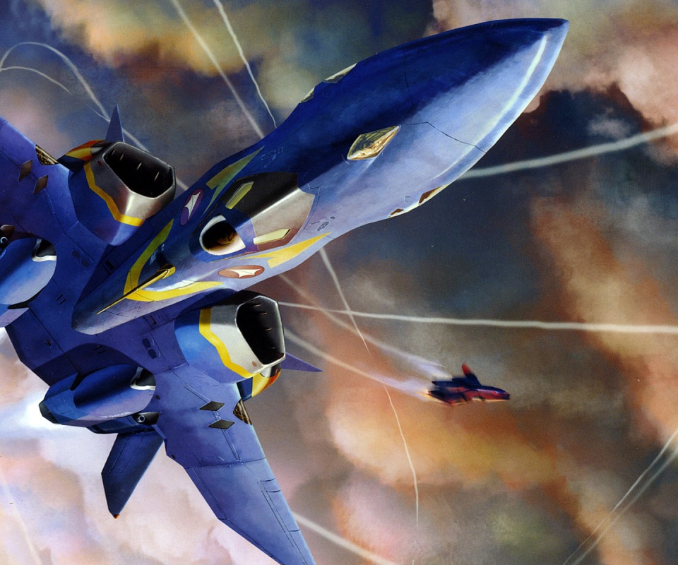 Фантастический самолёт делает бочку обои