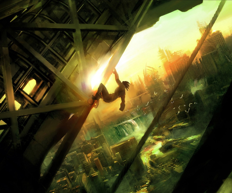 Мутант в постапокалиптическом городе обои