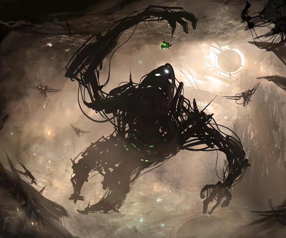 Подзёмный темный монстр обои