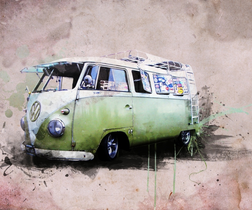 Фольксваген 56 года - лучший фургон для путешествий обои