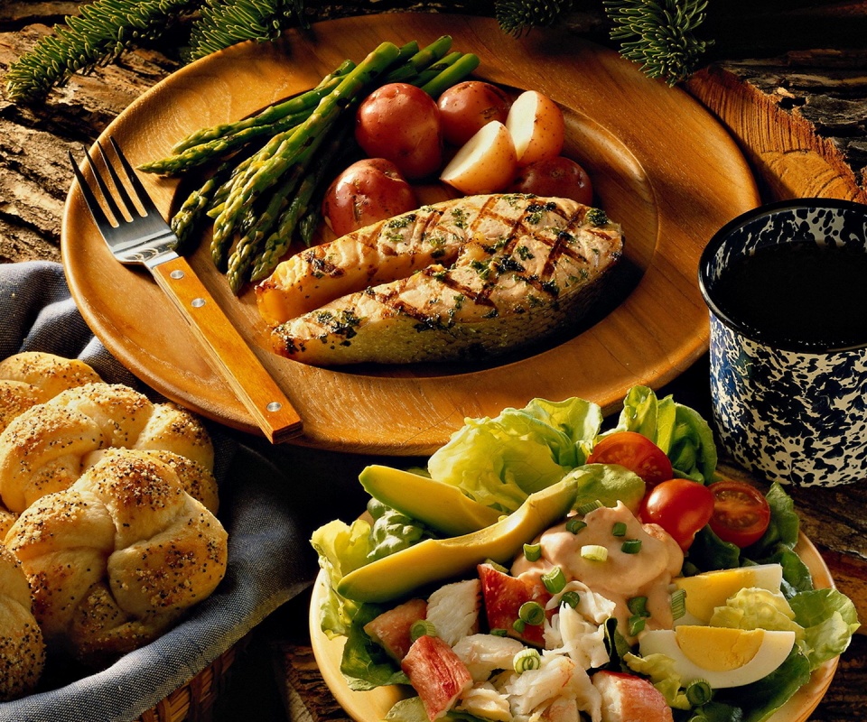 Сытный обед обои