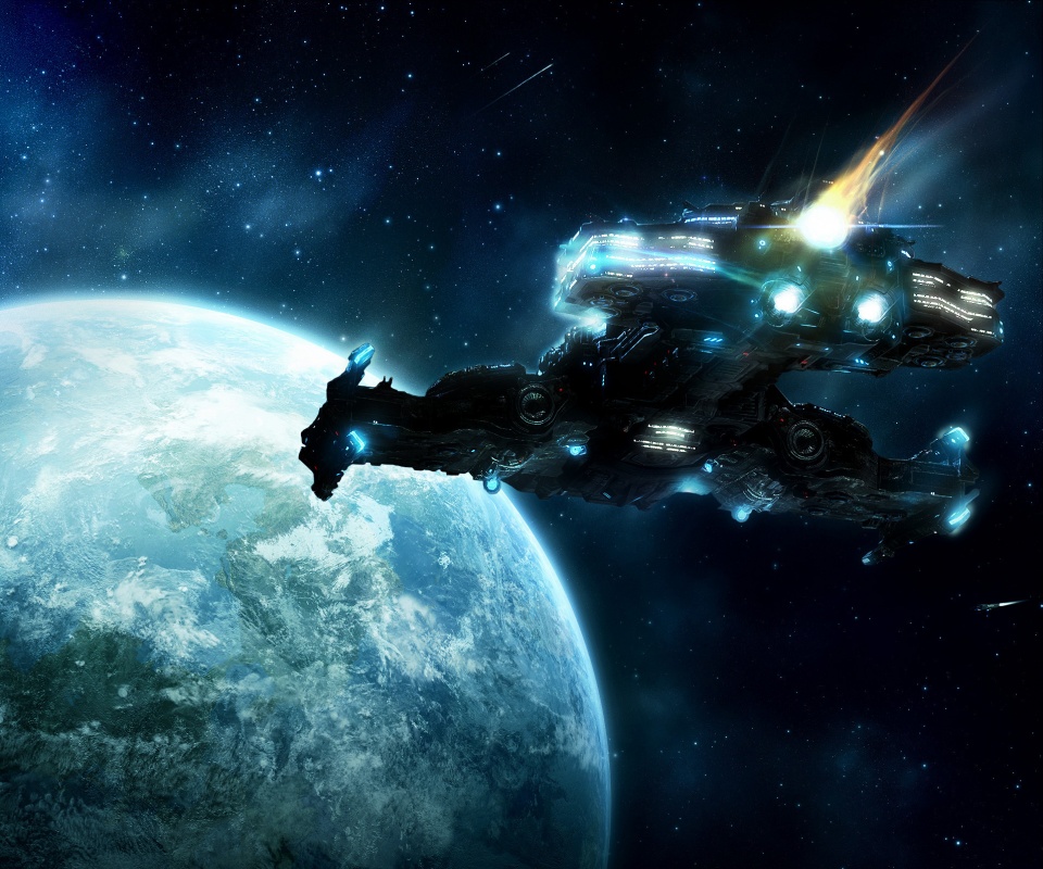 Hyperion летит к земле обои