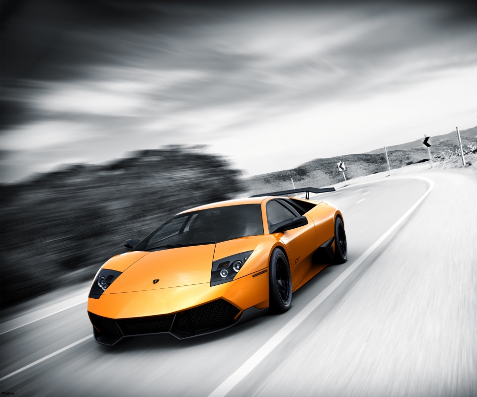 Желтая Ламборджини обои