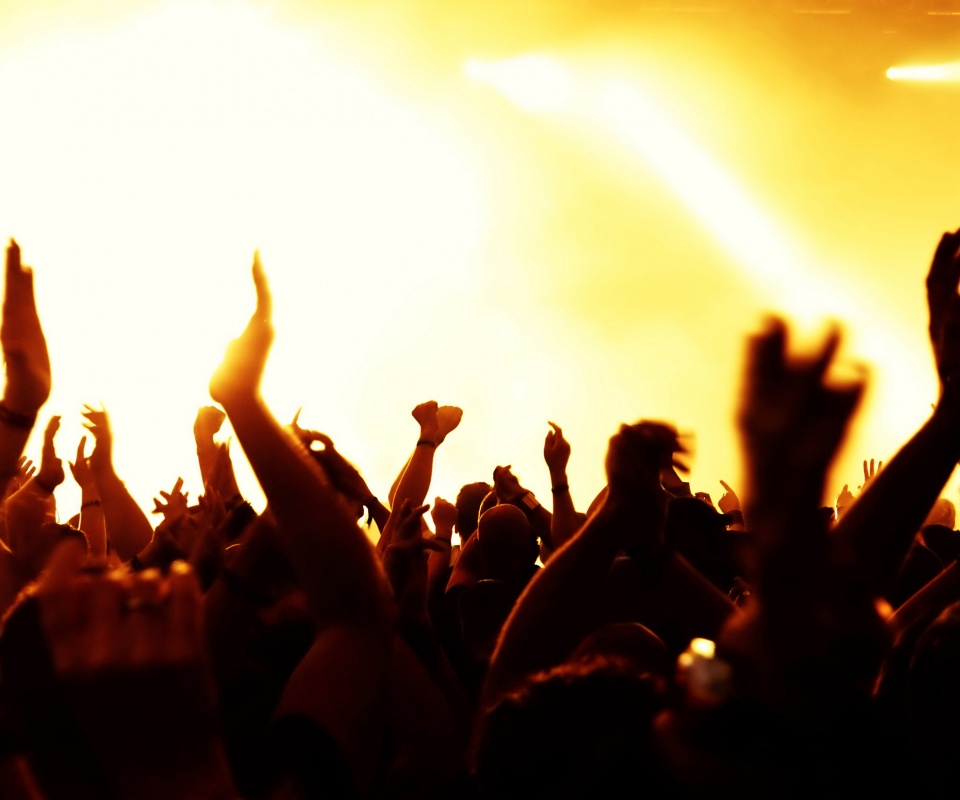 Руки людей на концерте обои