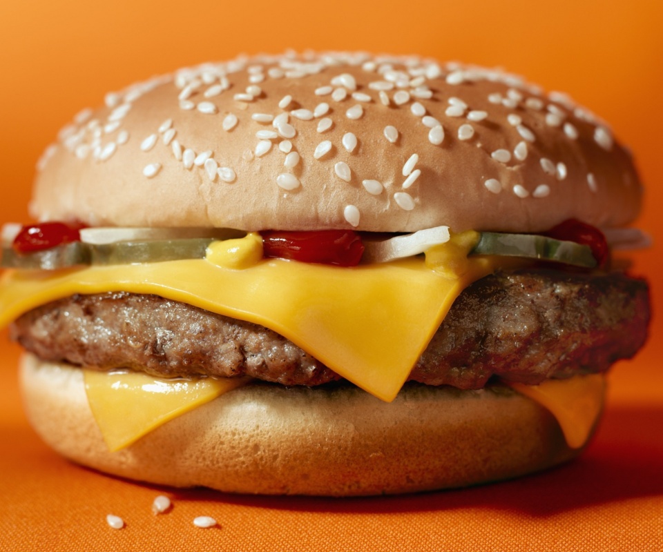 Сочный чизбургер обои
