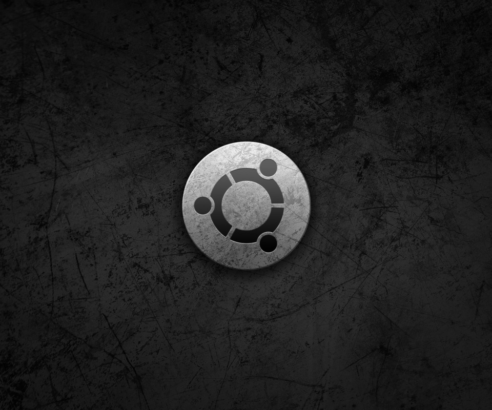 Логотип убунту из металла обои