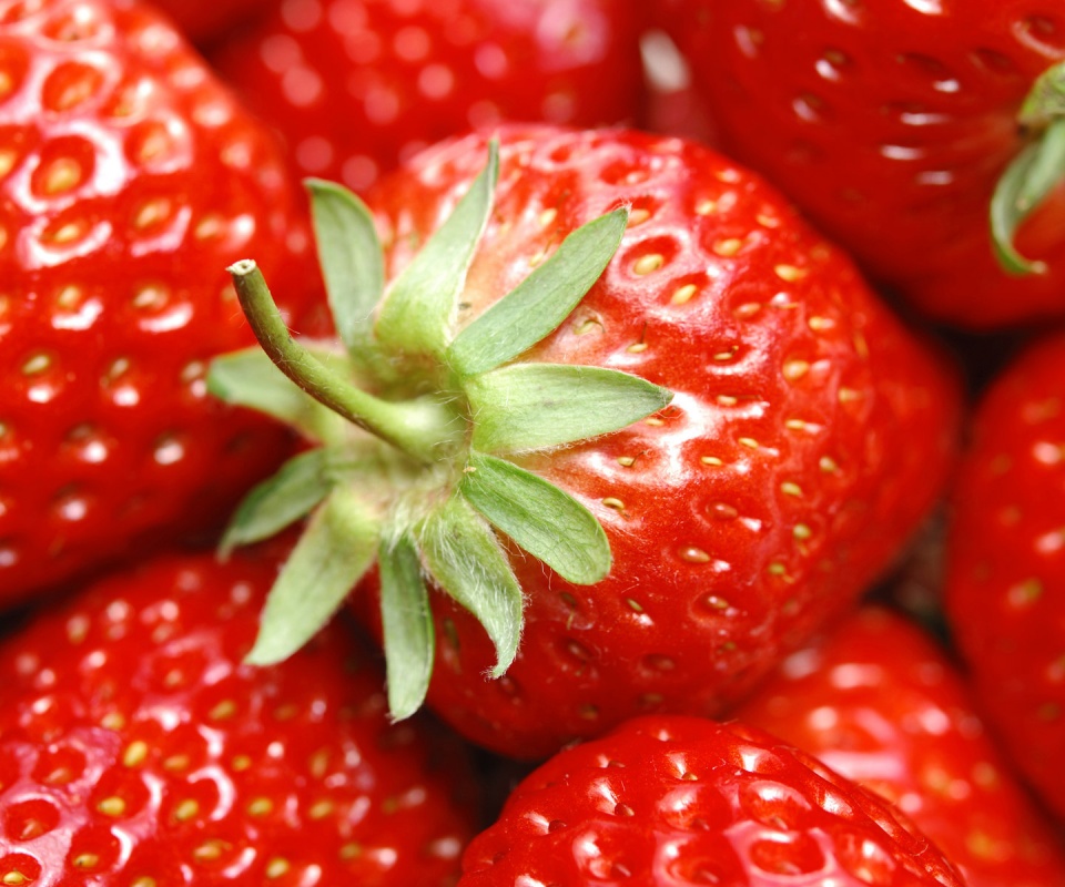 Сочная клубничка обои