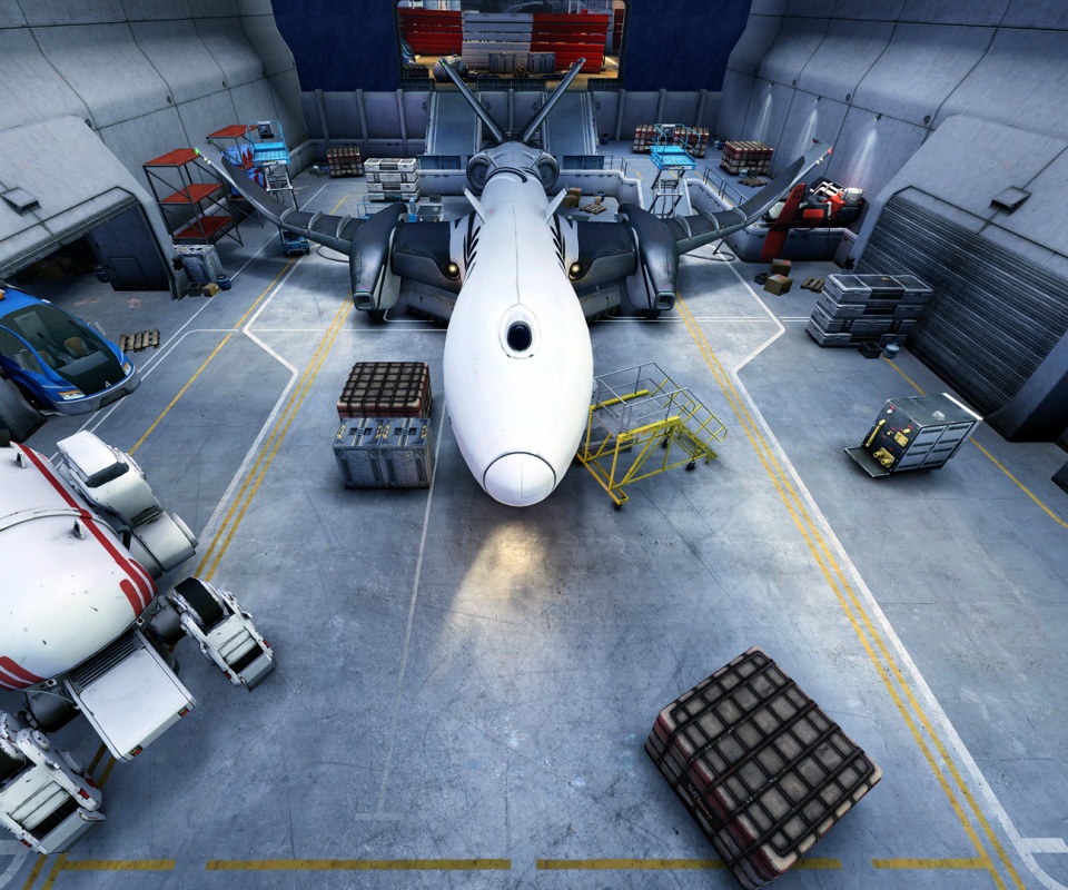 Ангар из игры Brink обои